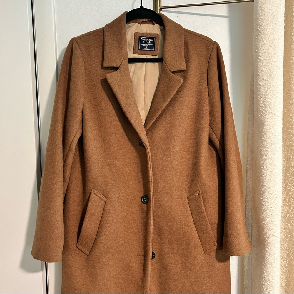 Abercrombie Dad Coat - Medium - Camel